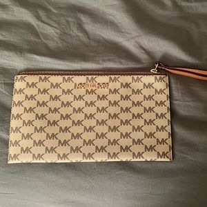 Brown Michael Kohrs Wristlet